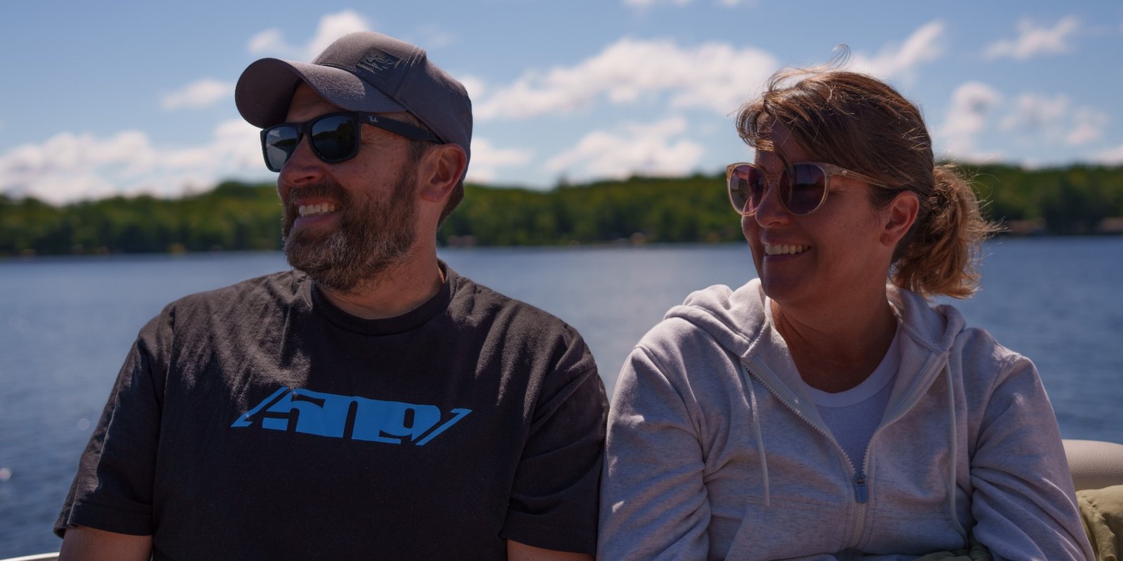 Two friends on the boat
